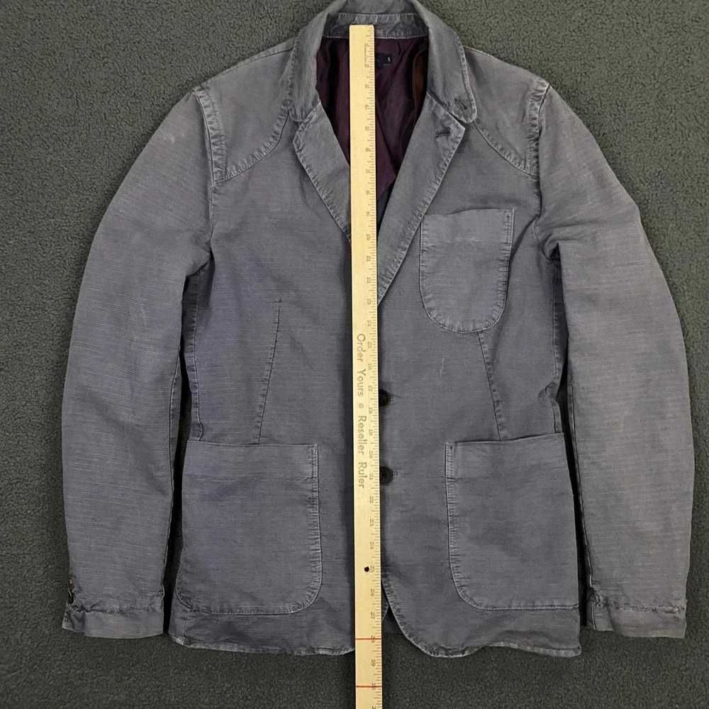 Paul Smith Jeans Jacket Mens Small Blue Grey Half Lined Blazer Sport Coat